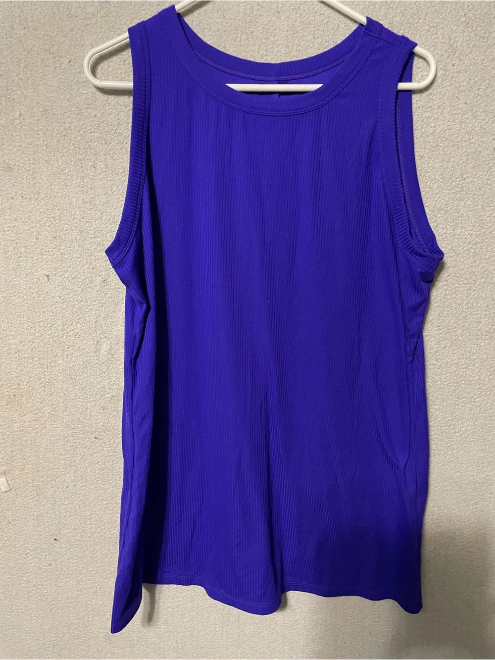 Lane Bryant Ribbed Crewneck Tank in Mustard Gold, hunter green, purple, brown - Picture 4 of 8